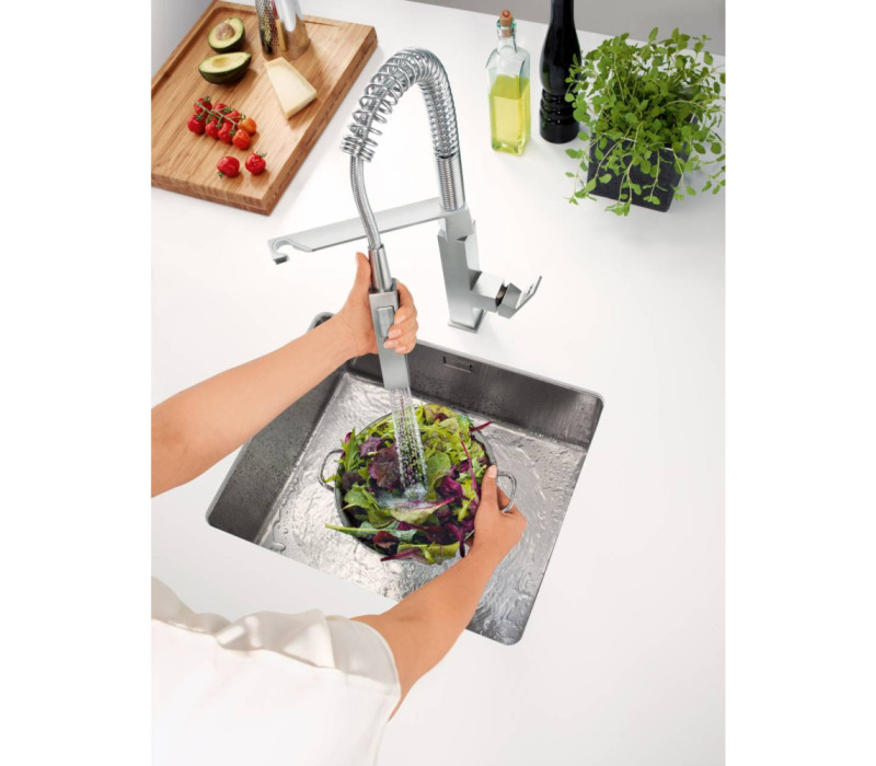 Змішувач одноважільний Grohe Eurocube для мийки (31395DC0) Змішувач одноважільний Grohe Eurocube для мийки (31395DC0)