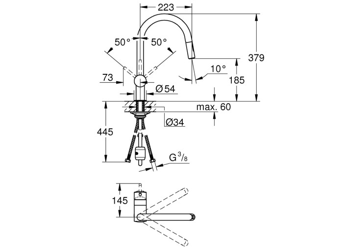 Смеситель смеситель Grohe Minta для кухни (32321DC2) 32321DC2 Смеситель смеситель Grohe Minta для кухни (32321DC2) 32321DC2