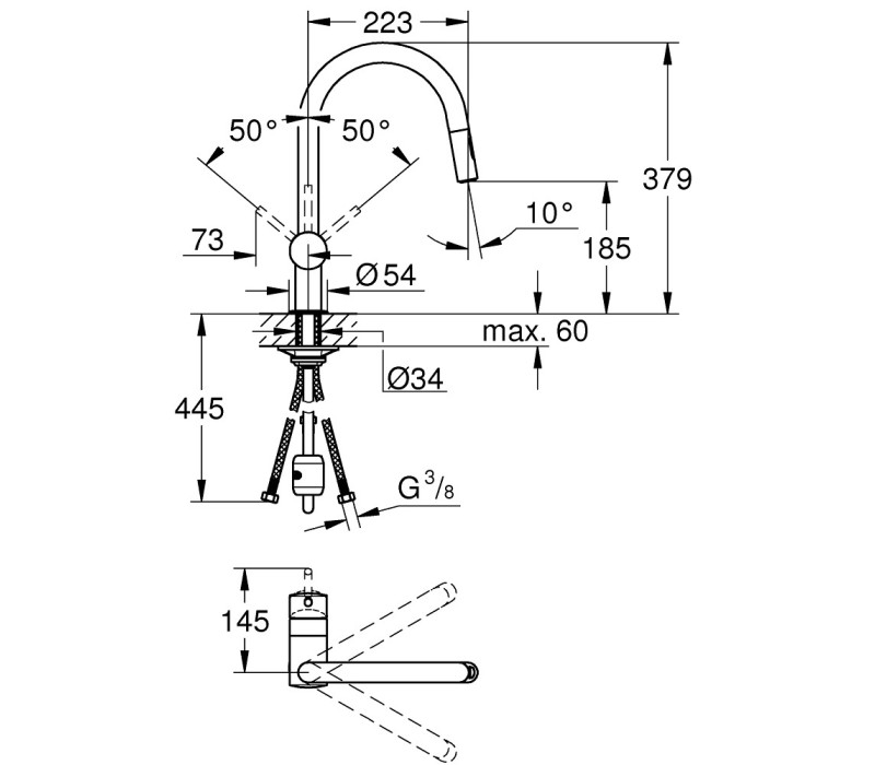 Змішувач змішувач Grohe Minta для кухні (32321DC2) Змішувач змішувач Grohe Minta для кухні (32321DC2)