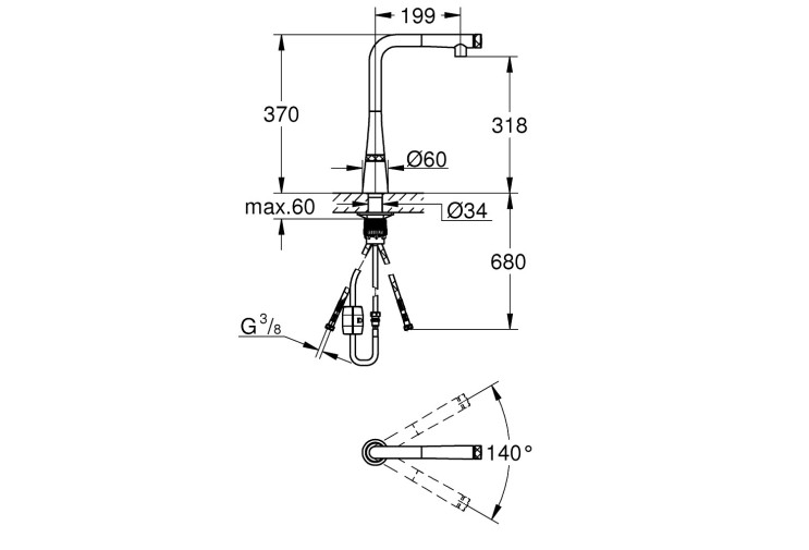 Змішувач для мийки Grohe Zedra SmartControl (31593002) 31593002 Змішувач для мийки Grohe Zedra SmartControl (31593002) 31593002