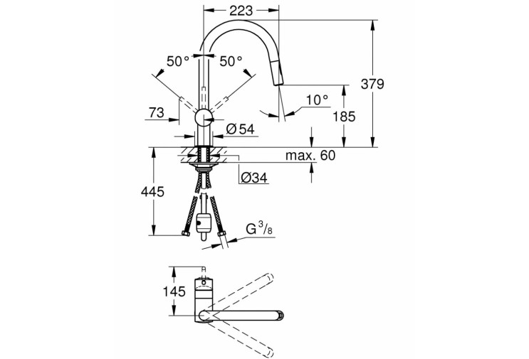 Смеситель однорычажный Grohe Minta для кухни (32321002) 32321002 Смеситель однорычажный Grohe Minta для кухни (32321002) 32321002