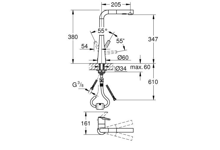 Смеситель однорычажный Grohe Zedra для мойки (32553DC2) 32553DC2 Смеситель однорычажный Grohe Zedra для мойки (32553DC2) 32553DC2