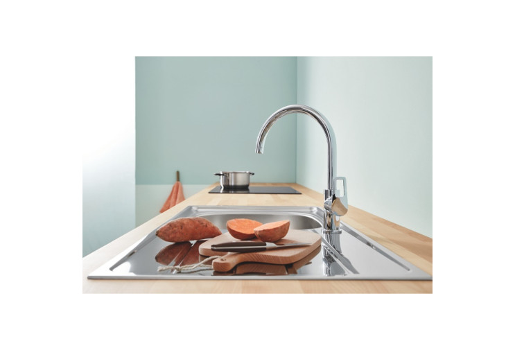 Змішувач одноважільний Grohe BauLoop New для мийки (31368001) 31368001 Змішувач одноважільний Grohe BauLoop New для мийки (31368001) 31368001