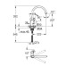 Змішувач одноважільний Grohe BauLoop New для мийки (31368001) 31368001