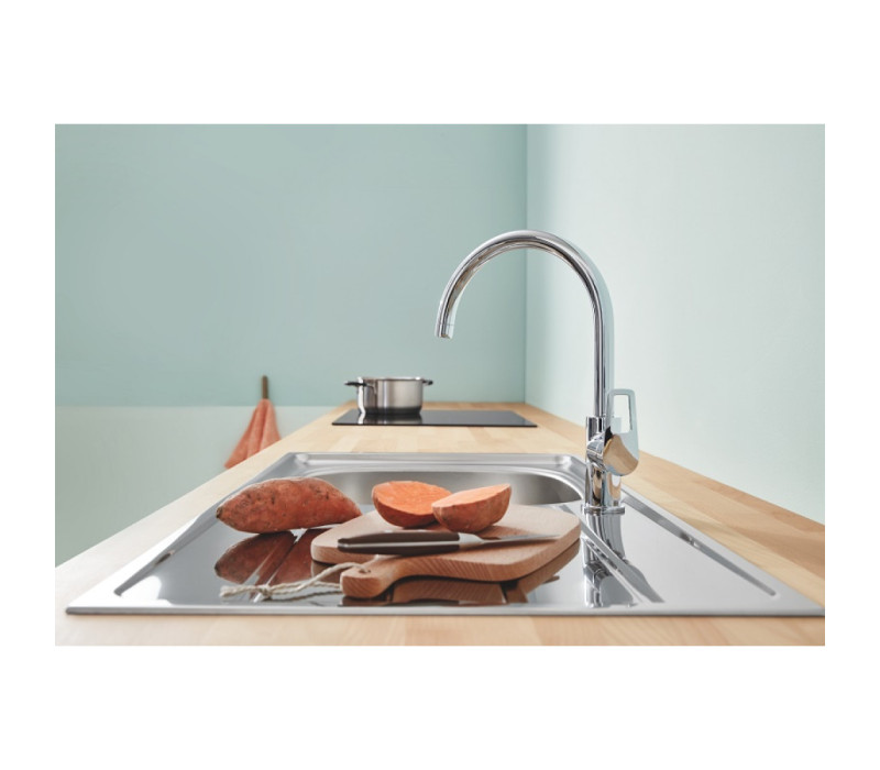 Змішувач одноважільний Grohe BauLoop для мийки (31232001) Змішувач одноважільний Grohe BauLoop для мийки (31232001)