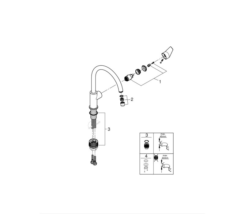 Змішувач змішувач Grohe BauEdge New Для кухні (31233001)