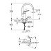 Смеситель однорычажный Grohe Eurosmart для мойки (332022433) 332022433