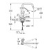 Смеситель однорычажный Grohe Eurosmart для мойки (305672430) 305672430
