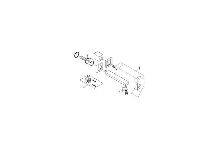 Змішувач для раковини Grohe Eurocube на два отвори M-Size (23447000) 23447000