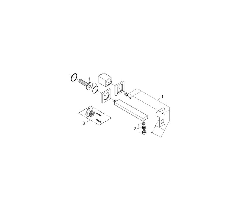 Смеситель для раковины Grohe Eurocube на два отверстия M-Size (23447000) Смеситель для раковины Grohe Eurocube на два отверстия M-Size (23447000)