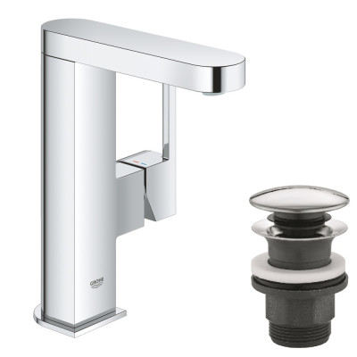 Змішувач одноважільний Grohe Plus для раковини, М-Size + натискний донний клапан (23872003)