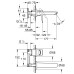 Змішувач для раковини Grohe BauEdge New на два отвори M-Size (20474001) 20474001