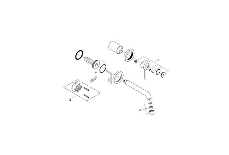 Змішувач для раковини Grohe BauClassic, прихованого монтажу (2029200c) 2029200C