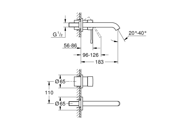Змішувач для раковини Grohe Essence на два отвори M-Size (29192kf1) 29192KF1