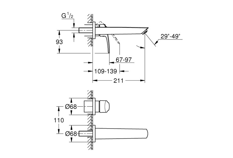 Змішувач для раковини Grohe Eurosmart на два отвори M-Size (293382433) 293382433 Змішувач для раковини Grohe Eurosmart на два отвори M-Size (293382433) 293382433
