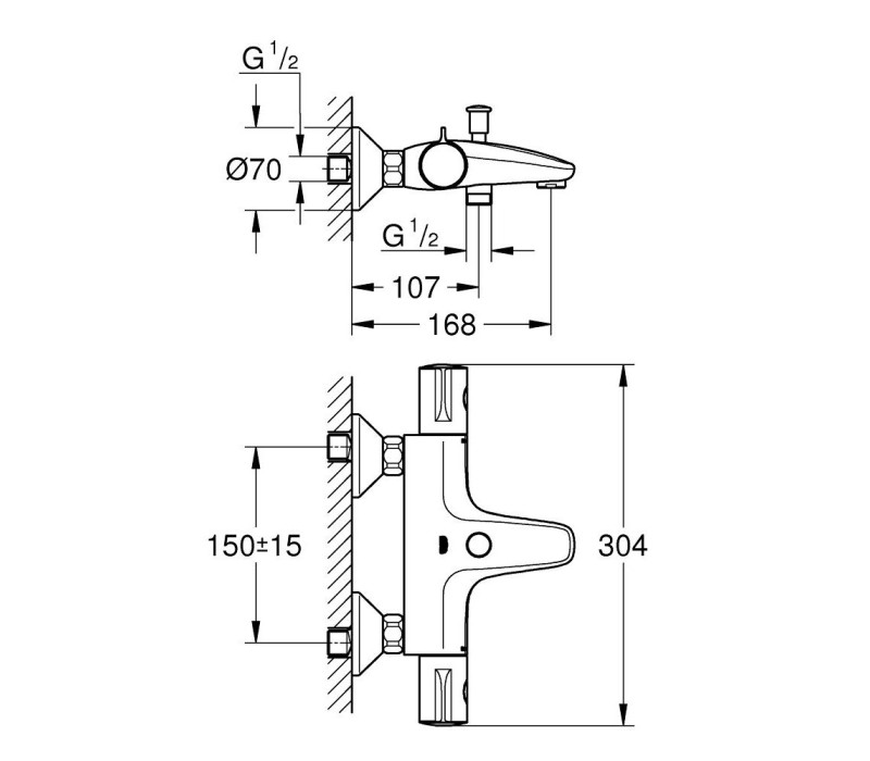 Термостат для ванни Grohe Grohtherm 800 (34567000) Термостат для ванни Grohe Grohtherm 800 (34567000)