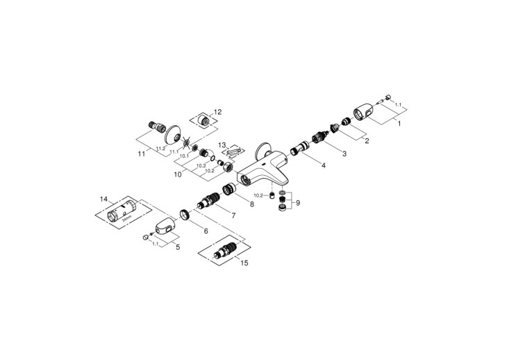 Термостат для ванны Grohe Grohtherm 1000 (34816003) 34816003 Термостат для ванны Grohe Grohtherm 1000 (34816003) 34816003