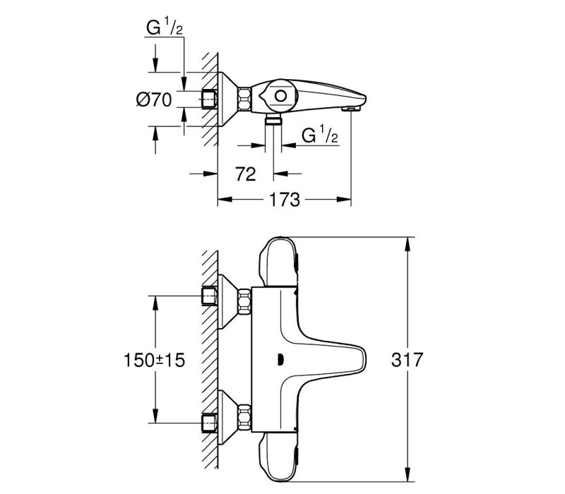 Термостат для ванни Grohe Grohtherm 1000 (348162433) Термостат для ванни Grohe Grohtherm 1000 (348162433)