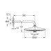 Верхний душ Grohe Euphoria 260 с душевым кронштейном 380 мм, 3 режима струи (26458000) 26458000