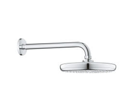 Верхний душ Grohe Tempesta 210 с душевым кронштейном 286 мм, 1 режим струи (26411000)