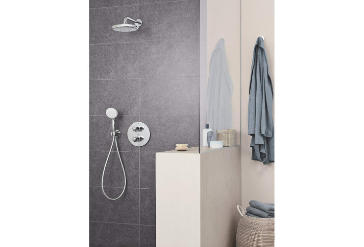Верхній душ Grohe Tempesta 210 з душовим кронштейном 286 мм, 1 режим струменя (26411000) 26411000