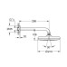 Верхній душ Grohe Tempesta 210 з душовим кронштейном 286 мм, 1 режим струменя (26411000) 26411000