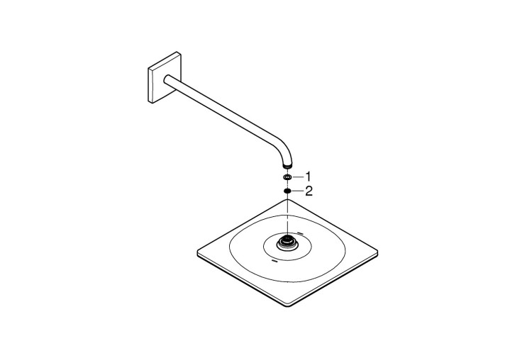 Верхний душ Grohe Rainshower 310 Mono Cube с душевым кронштейном 422 мм, 1 режим струи (26563000) 26563000 Верхний душ Grohe Rainshower 310 Mono Cube с душевым кронштейном 422 мм, 1 режим струи (26563000) 26563000