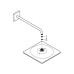 Верхний душ Grohe Rainshower 310 Mono Cube с душевым кронштейном 422 мм, 1 режим струи (26563000) 26563000