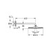 Верхний душ Grohe Rainshower 310 Mono с душевым кронштейном 422 мм, 1 режим струи (26557000) 26557000
