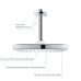 Верхній душ Grohe Tempesta 250 Cube з кронштейном до стелі з WaterSaving (26688000) 26688000