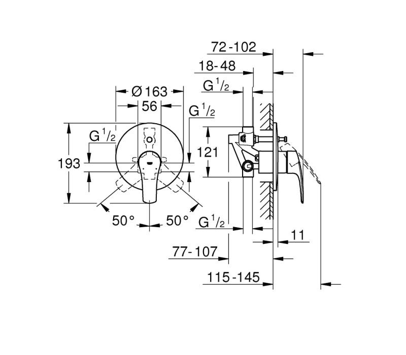 Змішувач змішувач Grohe Eurosmart New Для ванни (33305003)