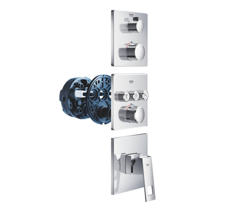 Термостат для душа Grohe Grohtherm с переключателем на 2 положения верхний/ручной душ (24079000) Термостат для душа Grohe Grohtherm с переключателем на 2 положения верхний/ручной душ (24079000)