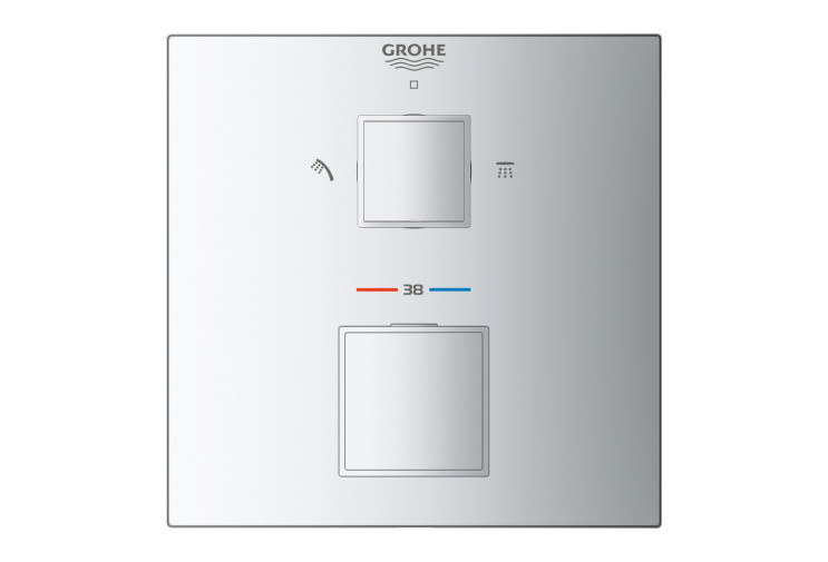 Термостат для душа Grohe Grohtherm Cube с переключателем на 2 положения (24154000) 24154000