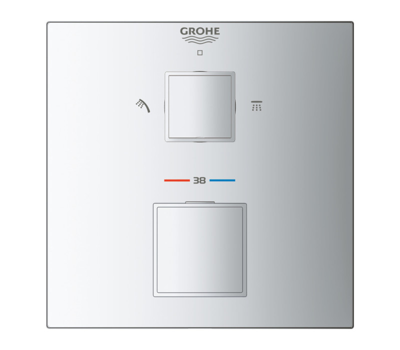 Термостат для душа Grohe Grohtherm Cube с переключателем на 2 положения (24154000) Термостат для душа Grohe Grohtherm Cube с переключателем на 2 положения (24154000)