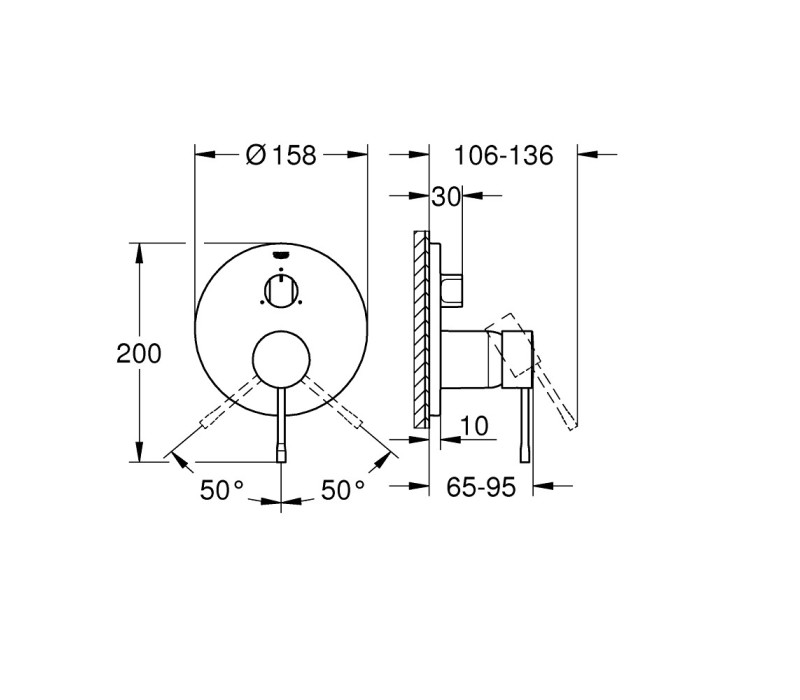 Смеситель однорычажный Grohe Essence на 3 выхода (24092001) Смеситель однорычажный Grohe Essence на 3 выхода (24092001)