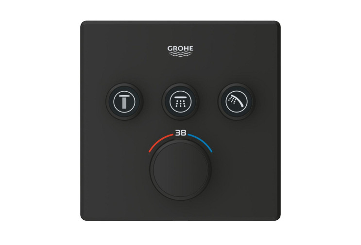 Термостат скрытого монтажа Grohe Grohtherm SmartControl с 3 кнопками управления (102167KF00) 102167KF00