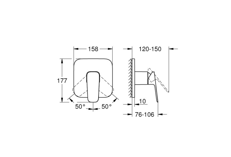 Змішувач одноважільний для душу Grohe Cubeo (1017770000) 1017770000 Змішувач одноважільний для душу Grohe Cubeo (1017770000) 1017770000