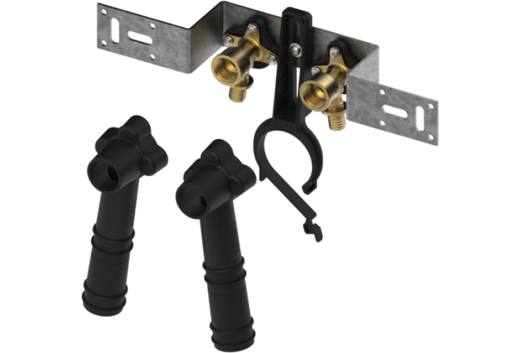 Монтажный комплект с настенными коленями 16х1/2" 80мм TECEflex 720565