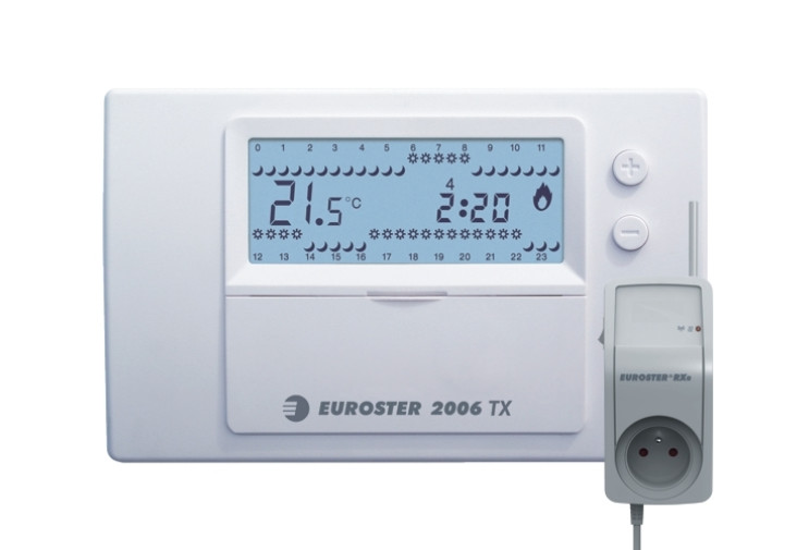 Беспроводной недельный температурный программатор Euroster с розеткой 2006TXRXG 2006TXRXG