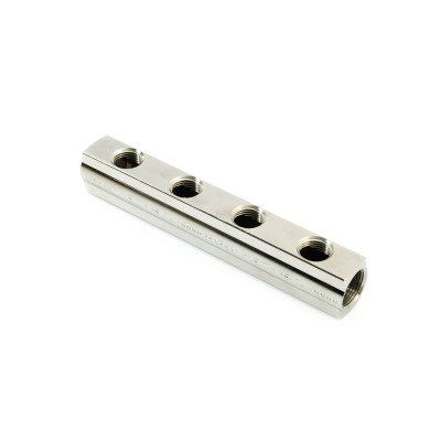 Коллектор распр. General Fittings 6200 10 выхода, 1"х1/2" никель. латунь (1 штука) Коллектор распр. General Fittings 6200 10 выхода, 1"х1/2" никель. латунь (1 штука)
