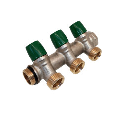 Колектор розпод. General Fittings 6300 4 виходи з кранами 1"х3/4"-EK нікель. латунь (1 штука) Колектор розпод. General Fittings 6300 4 виходи з кранами 1"х3/4"-EK нікель. латунь (1 штука)