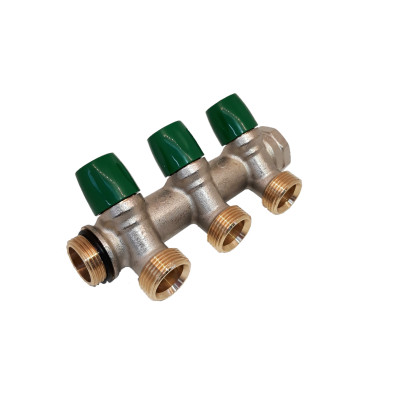 Коллектор распр. General Fittings 6300 2 выхода с кранами 1"х3/4"-EK никель. латунь (1 штука) Коллектор распр. General Fittings 6300 2 выхода с кранами 1"х3/4"-EK никель. латунь (1 штука)