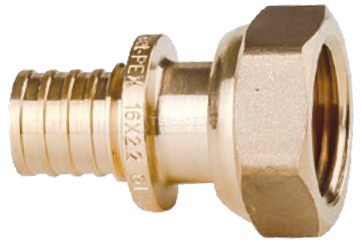 Муфта с накидной гайкой Heat-Pex 16x1/2" EVO2015161
