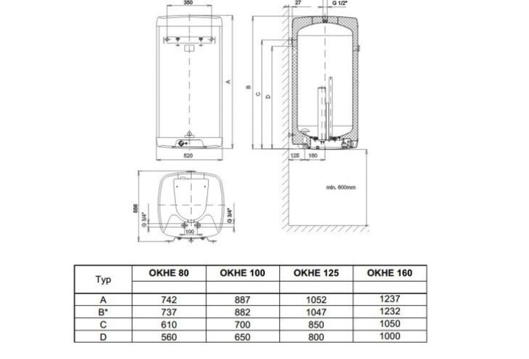 Бойлер электрический Drazice OKHE 80 140110801