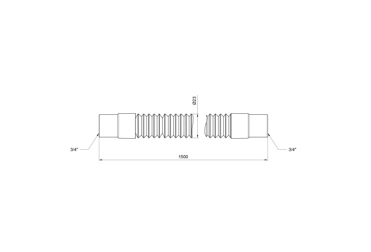 Шланг слив SD Plus для стиральной машины 150 см SD096W150 SD00008509