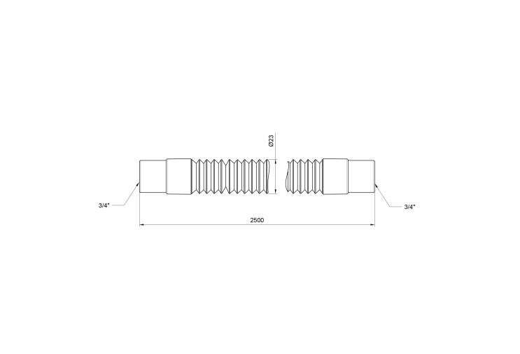 Шланг злив SD Plus для пральної машини 250 см SD096W250 SD00008513