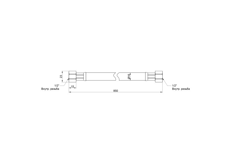 Гибкая подводка для газа SD Plus 50 см (черный) SD091G50 SD00010997 Гибкая подводка для газа SD Plus 50 см (черный) SD091G50 SD00010997