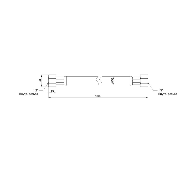 Гибкая подводка для газа SD Plus 100 см (черный) SD091G100 SD00011002 Гибкая подводка для газа SD Plus 100 см (черный) SD091G100 SD00011002