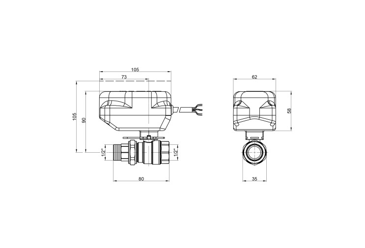 Кран кульовий зонний Icma 1/2" №341 SD00010540