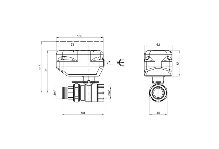 Кран кульовий зонний Icma 3/4" №341 SD00010541